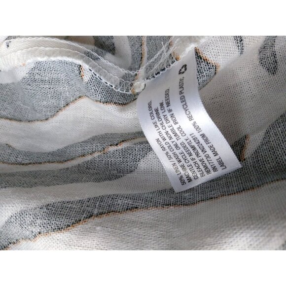 AVA & VIV Sleeveless Top Womens 1X Keyhole Button Animal Print Linen Rayon NEW - Picture 8 of 11